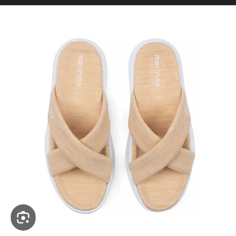 Women's Merinos Tan Slide Sandals